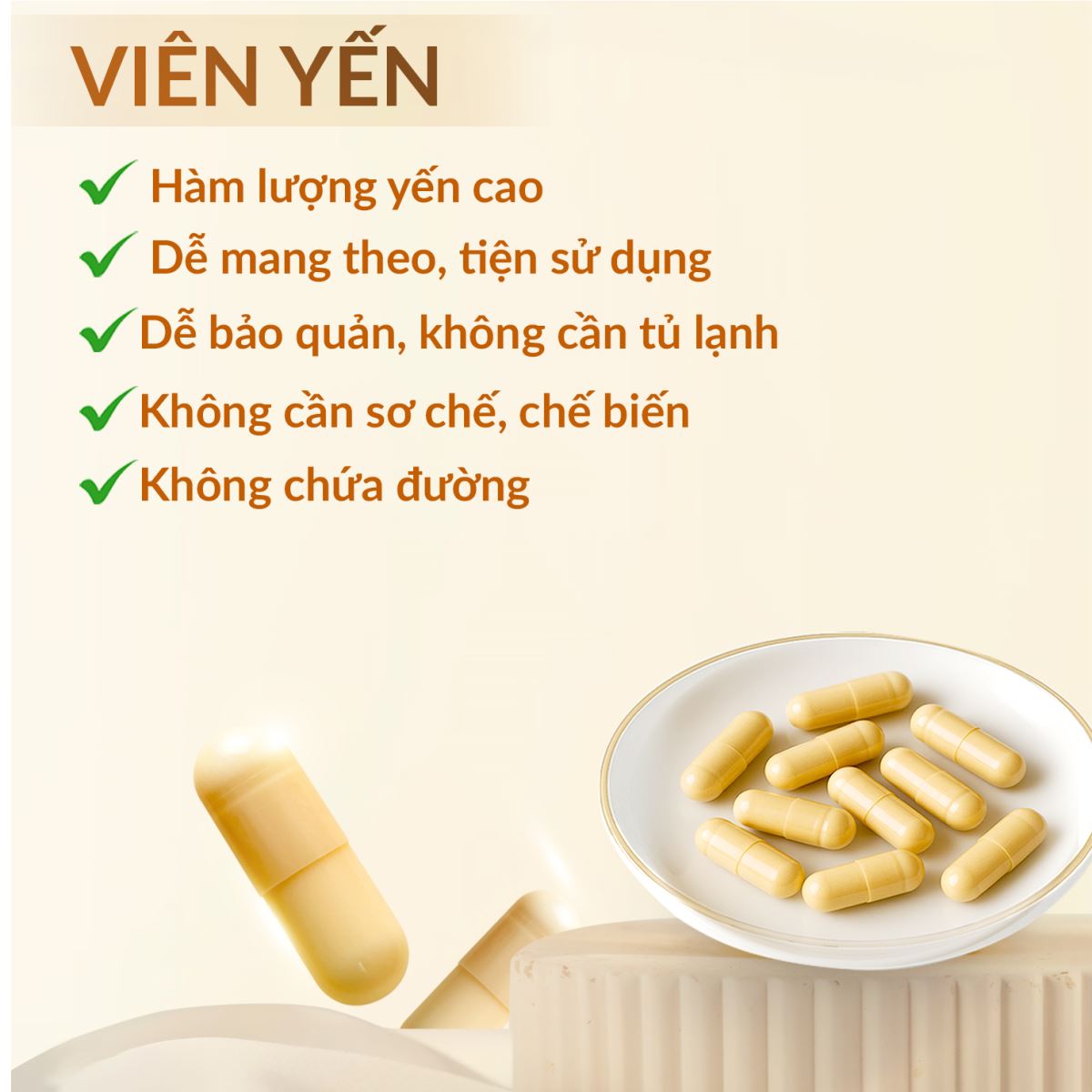 Viên Uống Yến Sào – Giải Pháp Bổ Dưỡng Tiện Lợi Cho Sức Khỏe Và Sắc Đẹp