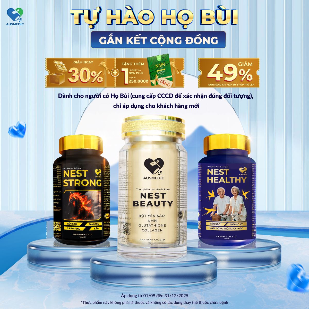 AUSMEDIC TRI ÂN HỌ BÙI: GIẢM SÂU, TẶNG QUÀ HẤP DẪN