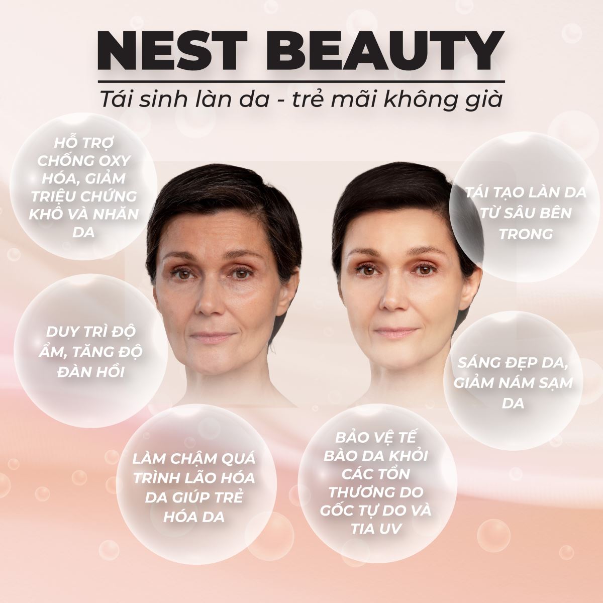 NEST BEAUTY - TÁI SINH LÀN DA, TRẺ MÃI KHÔNG GIÀ