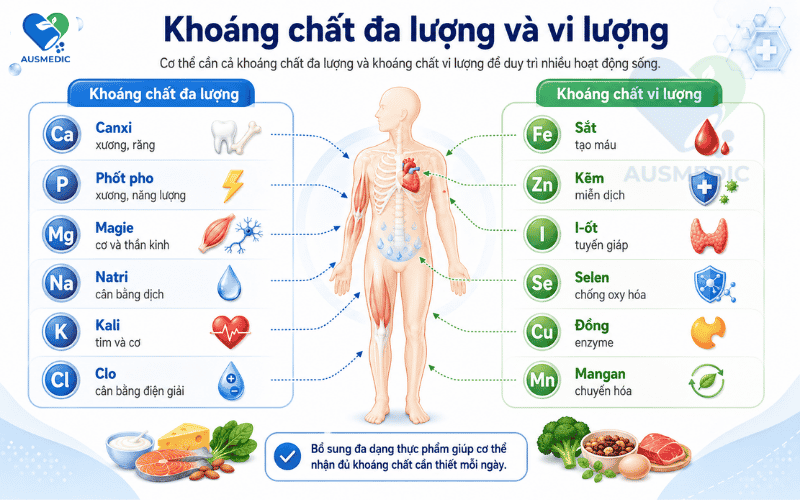 Khoáng Chất Là Gì? Phân Loại Và Những Tương Tác Cần Biết Khi Bổ Sung