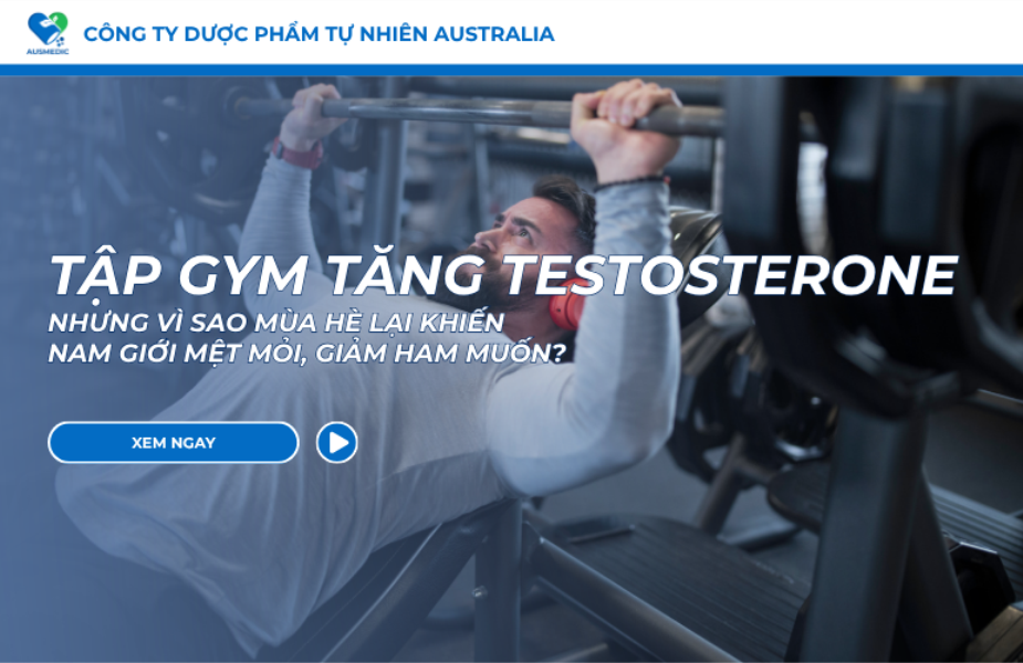 Tập Gym Tăng Testosterone Nhưng Vì Sao Mùa Hè Lại Khiến Nam Giới Mệt Mỏi, Giảm Ham Muốn?